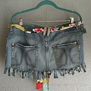 Denim tie apron